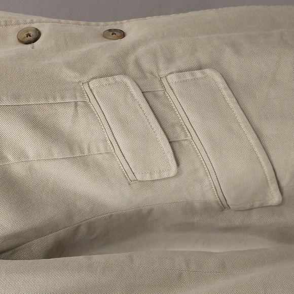 Quality Khaki Jacket Ralph Lauren Blue Label Tailored Cotton w Leather Trim sz 8 - Picture 6 of 11